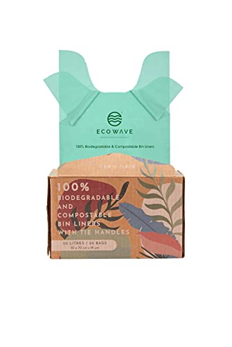 ECO WAVE Kompostierbare Müllbeutel, 20 Liter, 50 Beutel, EN 13432 zertifiziert ECO WAVE Kompostierbare Müllbeutel, 20 Liter, 50 Beutel, EN 13432 zertifiziert von Eco Wave