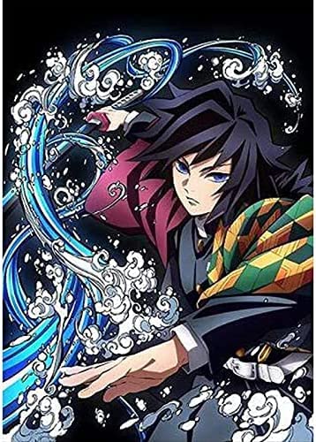 EcoFloor Diamond Painting Set - Demon Slayer Manga - 5D Diamond Painting Pictures with Diamond Painting Accessories for Children and Adults - Crystal Art for Home Wall Decoration 30 x 40 cm von EcoFloor