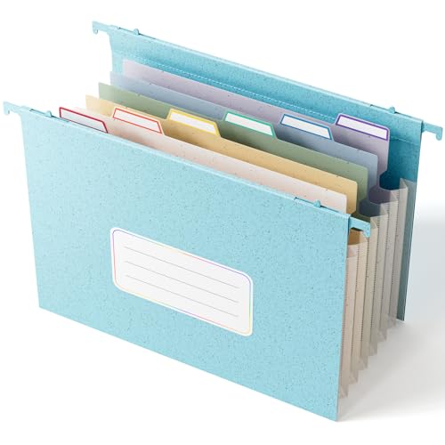 EcoStash Fächermappe aus Weizenstroh, 3 cm, Akkordean-Taschen, großes Fassungsvermögen, Briefgröße für Aktenschrank, 100 % BPA-frei, Rückkehr zur Natur, gesundes Leben, Himmelblau von EcoStash
