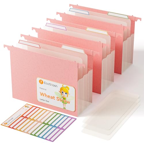 EcoStash Hängemappe, extra Kapazität, 12 cm, verstärktes Weizenstroh, erweiterbare Hängemappe, Briefgröße, große Kapazität für Aktenschrank, Erdbeerrosa, 3 Packungen EcoStash Hängemappe, extra Kapazität, 12 cm, verstärktes Weizenstroh, erweiterbare Hängemappe, Briefgröße, große Kapazität für Aktenschrank, Erdbeerrosa, 3 Packungen von EcoStash