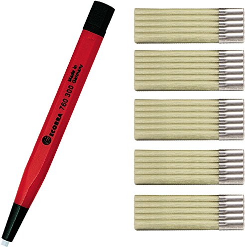 Ecobra Radierstift (Pinselstift + 25 Ersatzradierer, Glasfaserradierer) von Ecobra