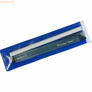 Ecobra Radierstift Set Stift transparent/schwarz + Ersatzmine von Ecobra