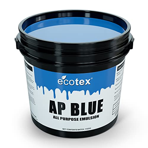 Ecotex® AP Blue Siebdruck-Emulsion (Quart – 907 ml) vorempfindliche Foto-Emulsion für Siebdruck, Textilien und Stoffe – für Siebdruck Plastisol-Tinte, Siebdruckbedarf von Ecotex