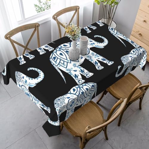 EdWal aztekische Tischdecke mit Elefanten-Druck, knitterfrei, rustikale Tischdecke, Dekoration für Küche, 140 x 89 cm EdWal aztekische Tischdecke mit Elefanten-Druck, knitterfrei, rustikale Tischdecke, Dekoration für Küche, 140 x 89 cm von EdWal