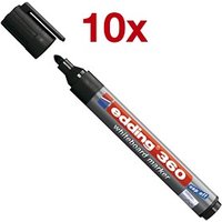 edding 360 Whiteboard-Marker schwarz 1,5 - 3,0 mm, 10 St. von Edding