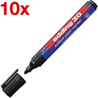 edding Brilliant-Paper-Marker 30 Permanentmarker schwarz 1,5 - 3,0 mm, 10 St. edding Brilliant-Paper-Marker 30 Permanentmarker schwarz 1,5 - 3,0 mm, 10 St. von Edding