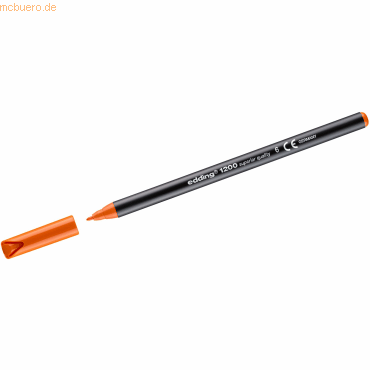 10 x Edding Fasermaler edding 1200 colourpen 1mm orange von Edding