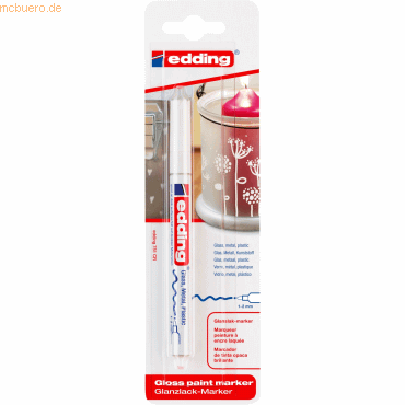 10 x Edding Glanzlack-Marker edding 751 1-2mm weiß 10 x Edding Glanzlack-Marker edding 751 1-2mm weiß von Edding