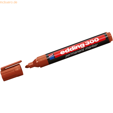 10 x Edding Permanentmarker edding 300 braun 10 x Edding Permanentmarker edding 300 braun von Edding
