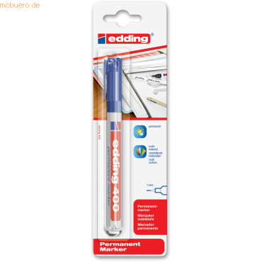 10 x Edding Permanentmarker edding 400 Blisterverpackung blau 10 x Edding Permanentmarker edding 400 Blisterverpackung blau von Edding
