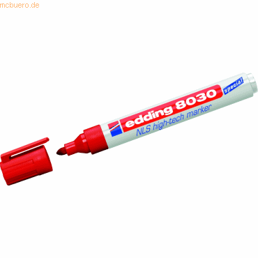 10 x Edding Spezialmarker edding 8030 NLS high-tech marker rot Rundspi 10 x Edding Spezialmarker edding 8030 NLS high-tech marker rot Rundspi von Edding