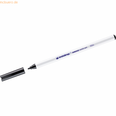 10 x Edding Textilpen edding 4600 Rundspitze 1mm schwarz 10 x Edding Textilpen edding 4600 Rundspitze 1mm schwarz von Edding