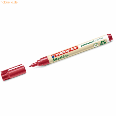 10 x edding Permanentmarker edding 25 EcoLine rot von Edding