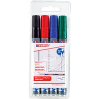 edding 250 Whiteboard-Marker farbsortiert 1,5 - 3,0 mm, 4 St. von Edding