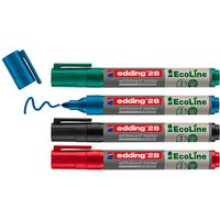 edding 28 Ecoline Whiteboard-Marker farbsortiert 1,5 - 3,0 mm, 4 St. von Edding