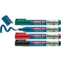 edding 32 Ecoline Flipchart-Marker farbsortiert 1,0 - 5,0 mm, 4 St. von Edding
