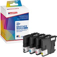 edding EDD-437 schwarz, cyan, magenta, gelb Druckerpatronen kompatibel zu brother LC-985BK/C/M/Y, 4er-Set von Edding