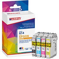 edding EDD-614  schwarz, cyan, magenta, gelb Druckerpatronen kompatibel zu EPSON 502XL/T02W64, 4er-Set von Edding