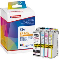 edding EDD-619  schwarz, cyan, magenta, gelb Druckerpatronen kompatibel zu EPSON 35XL / T3596XL, 4er-Set von Edding