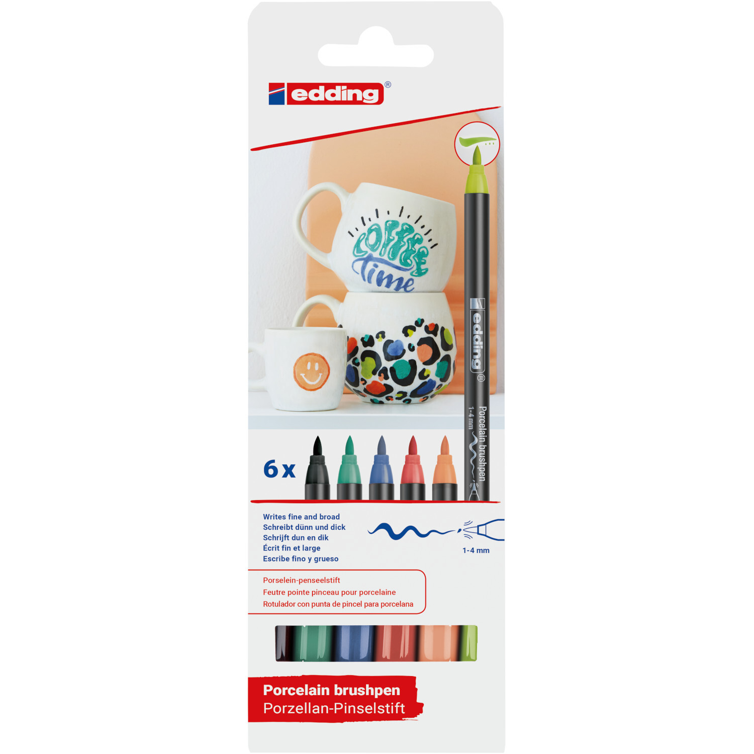 4200 Porzellan-Brushpen vivid Set von Edding