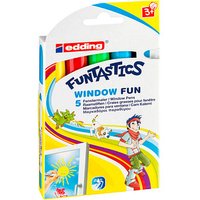 edding FUNTASTICS WINDOW FUN Kreidemarker farbsortiert 2,0 - 6,0 mm, 5 St. von Edding