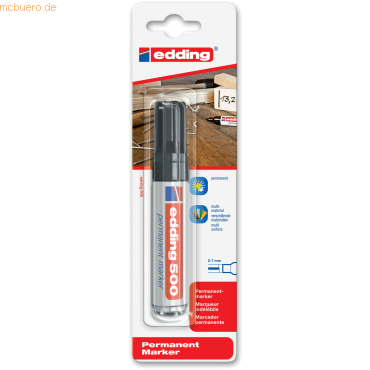 6 x Edding Permanentmarker edding 500 schwarz Blister 6 x Edding Permanentmarker edding 500 schwarz Blister von Edding