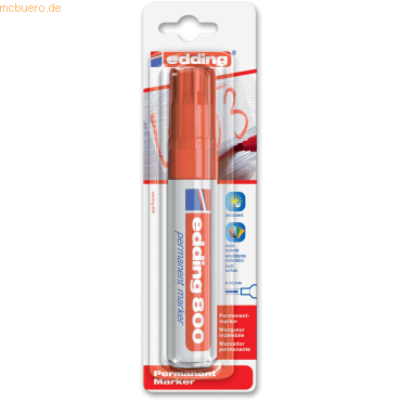 6 x Edding Permanentmarker edding 800 4-12mm rot Blister 6 x Edding Permanentmarker edding 800 4-12mm rot Blister von Edding