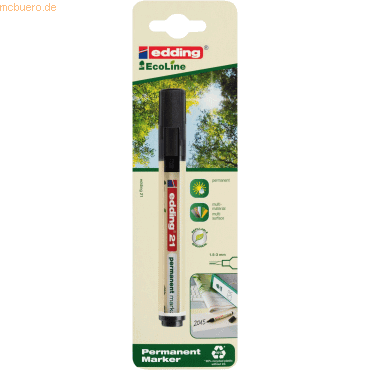 8 x Edding Permanentmarker edding 21 EcoLine nachfüllbar 1,5-3mm schwa 8 x Edding Permanentmarker edding 21 EcoLine nachfüllbar 1,5-3mm schwa von Edding