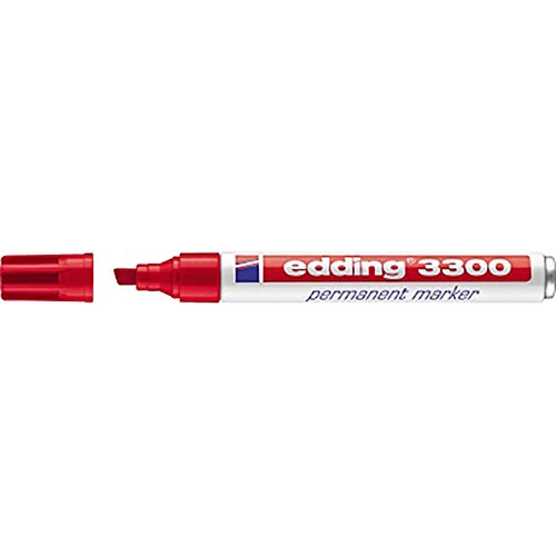 Edding 3300 permanent rot 1,5-3mm Keilspitze Edding 3300 permanent rot 1,5-3mm Keilspitze von Edding
