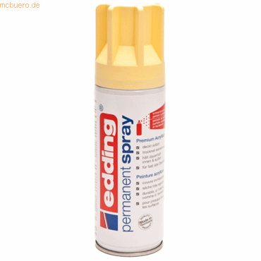 Edding Acryl-Farblack Permanentspray pastellgelb seidenmatt von Edding