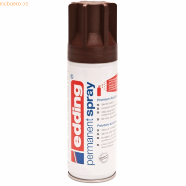 Edding Acryl-Farblack Permanentspray schokoladenbraun seidenmatt RAL80 von Edding