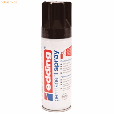 Edding Acryl-Farblack Permanentspray tiefschwarz glänzend RAL9005 von Edding