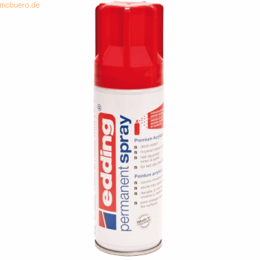 Edding Acryl-Farblack Permanentspray verkehrsrot glänzend RAL3020 von Edding