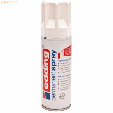 Edding Acryl-Farblack Permanentspray verkehrsweiß glänzend RAL9016 von Edding