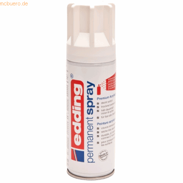 Edding Acryl-Farblack Permanentspray verkehrsweiß seidenmatt RAL9016 von Edding