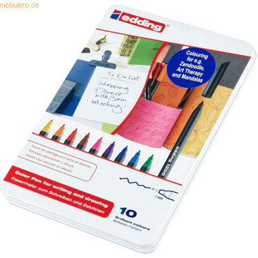 Edding Fasermaler edding 1200 colourpen 1mm VE=10 Farben Edding Fasermaler edding 1200 colourpen 1mm VE=10 Farben von Edding