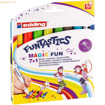 Edding Fasermaler edding 13 Funtastics Magic Fun VE=8 Farben Edding Fasermaler edding 13 Funtastics Magic Fun VE=8 Farben von Edding