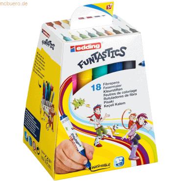 Edding Fasermaler edding 14 Funtastic ca. 3 mm VE=18 Farben Edding Fasermaler edding 14 Funtastic ca. 3 mm VE=18 Farben von Edding