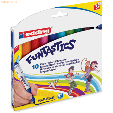Edding Fasermaler edding 14 Funtastics ca. 3mm VE=10 Farben Edding Fasermaler edding 14 Funtastics ca. 3mm VE=10 Farben von Edding