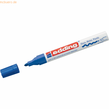 10 x Edding Glanzlack-Marker edding 750 blau von Edding