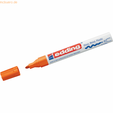 10 x Edding Glanzlack-Marker edding 750 orange von Edding