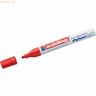 10 x Edding Glanzlack-Marker edding 750 rot von Edding