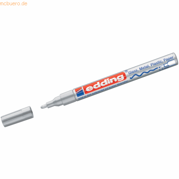 10 x Edding Glanzlack-Marker edding 751 silber von Edding