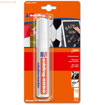 Edding Kreidemarker edding 4090 4-15mm weiß Edding Kreidemarker edding 4090 4-15mm weiß von Edding