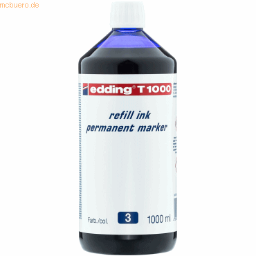 Edding Nachfülltinte edding T 1000 für edding Permanentmarker 1000ml b von Edding