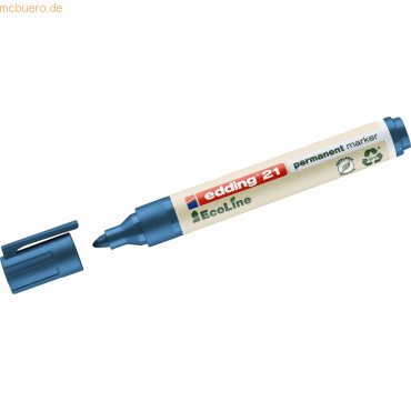 Edding Permanentmarker edding 21 EcoLine nachfüllbar 1,5-3mm blau Edding Permanentmarker edding 21 EcoLine nachfüllbar 1,5-3mm blau von Edding