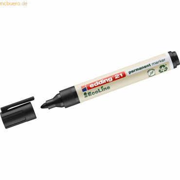 Edding Permanentmarker edding 21 EcoLine nachfüllbar 1,5-3mm schwarz von Edding