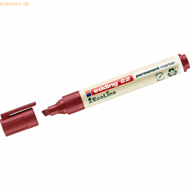 Edding Permanentmarker edding 22 EcoLine nachfüllbar 1-5mm rot von Edding