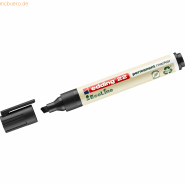 Edding Permanentmarker edding 22 EcoLine nachfüllbar 1-5mm schwarz Edding Permanentmarker edding 22 EcoLine nachfüllbar 1-5mm schwarz von Edding