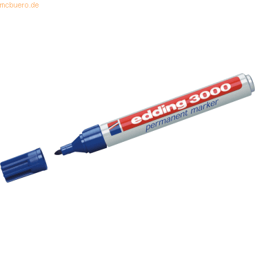 Edding Permanentmarker edding 3000 blau von Edding